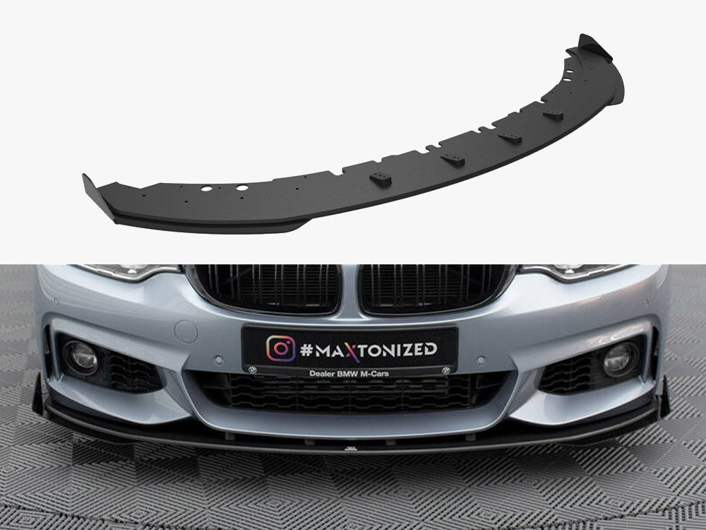 Street PRO Front Splitter + Flaps compatible with BMW 4 Coupe / Gran Coupe / Cabrio M-Pack F32 / F36 / F33