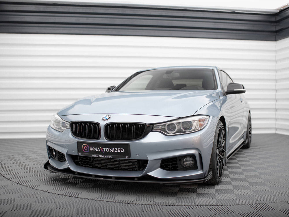 Street PRO Front Splitter + Flaps compatible with BMW 4 Coupe / Gran Coupe / Cabrio M-Pack F32 / F36 / F33