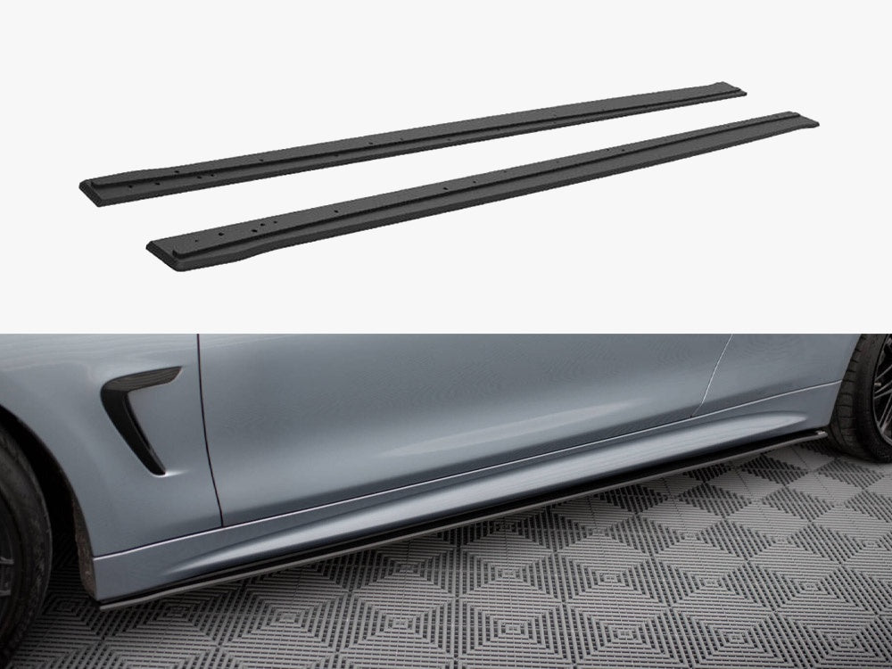 Street PRO Side Skirts Diffusers compatible with BMW 4 Coupe / Gran Coupe / Cabrio M-Pack F32 / F36 / F33
