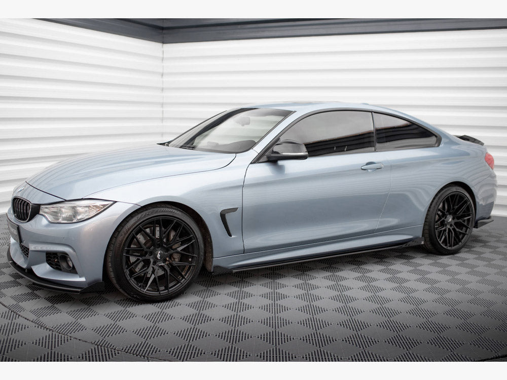 Street PRO Side Skirts Diffusers + Flaps compatible with BMW 4 Coupe / Gran Coupe / Cabrio M-Pack F32 / F36 / F33