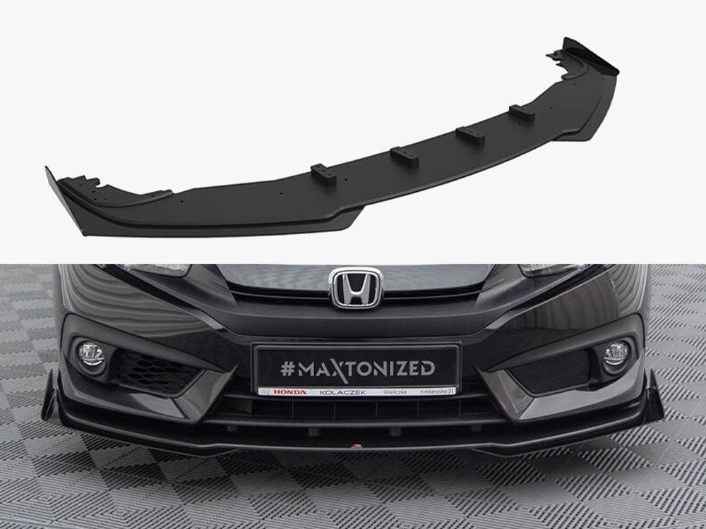 Street PRO Front Splitter + Flaps compatible with Honda Civic Mk10