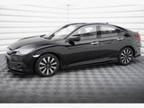 Street PRO Side Skirts Diffusers + Flaps compatible with Honda Civic Mk10