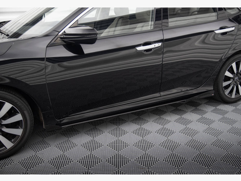 Street PRO Side Skirts Diffusers + Flaps compatible with Honda Civic Mk10