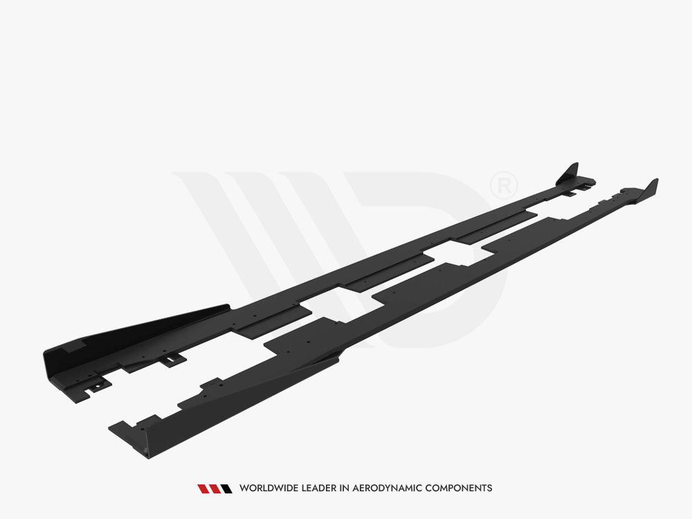 Street PRO Side Skirts Diffusers + Flaps compatible with Honda Civic Mk10