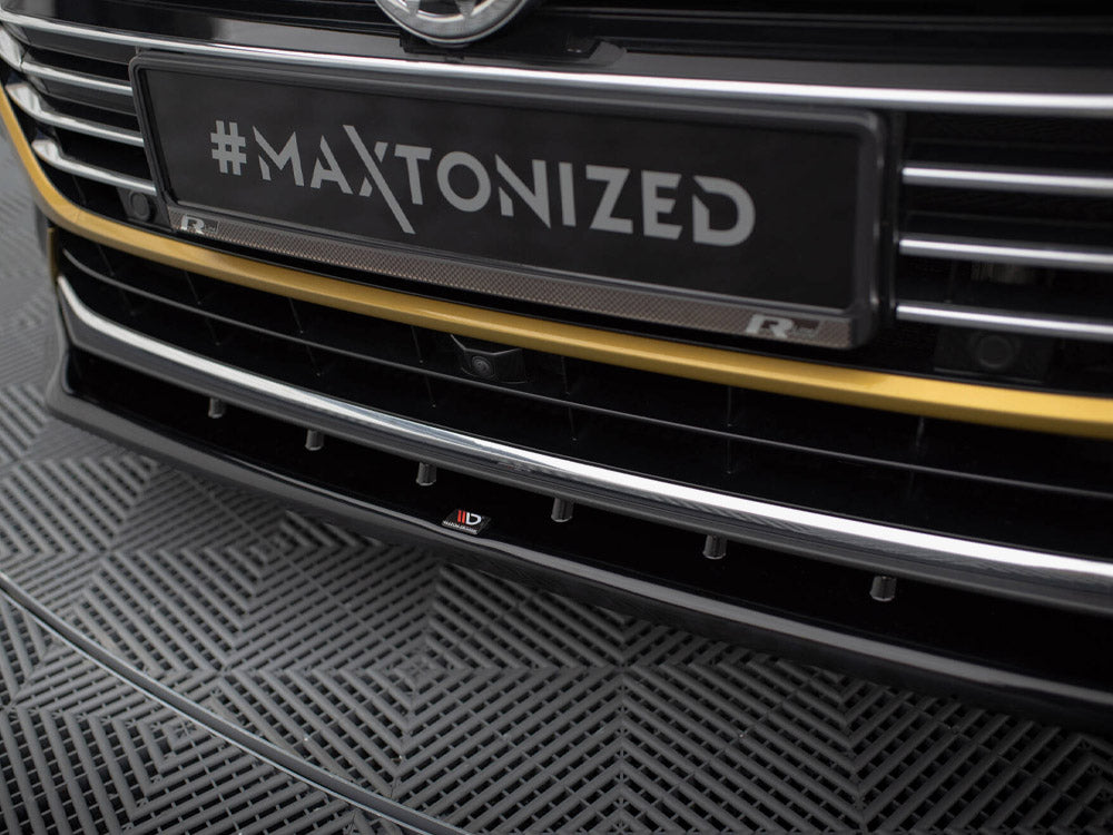 Front Splitter V.2 compatible with VW Arteon R-Line - Carbon Look