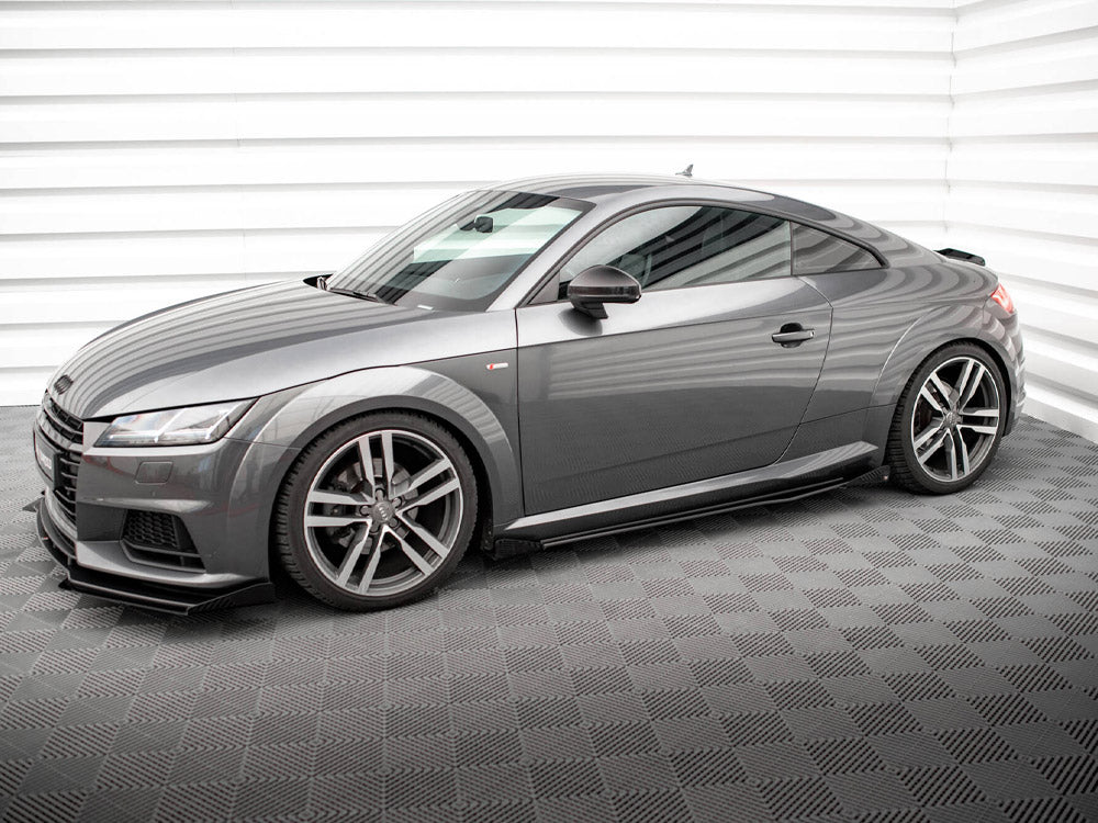 Street PRO Side Skirts Diffusers + Flaps compatible with Audi TT S / S Line 8S