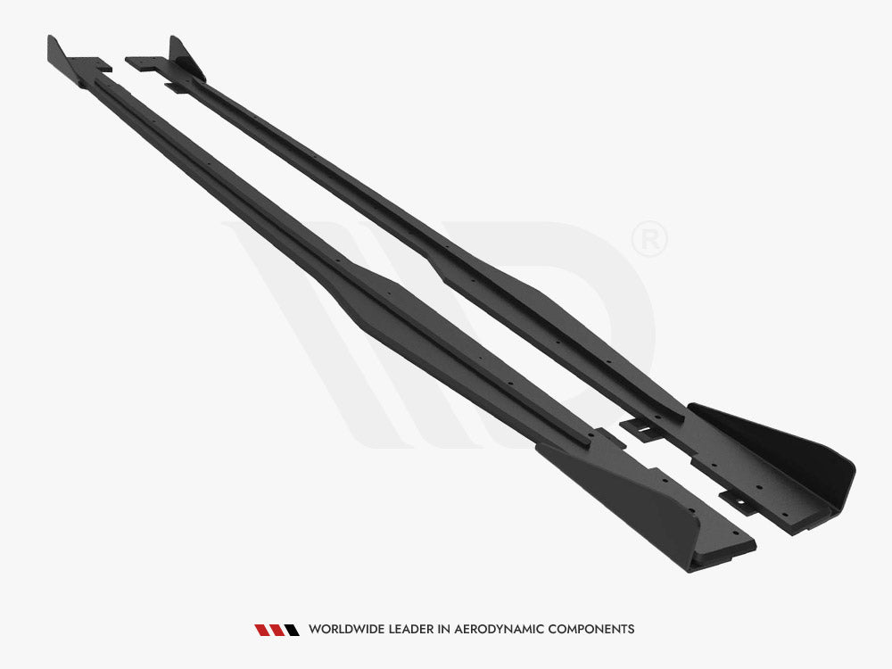 Street PRO Side Skirts Diffusers + Flaps compatible with Audi TT S / S Line 8S