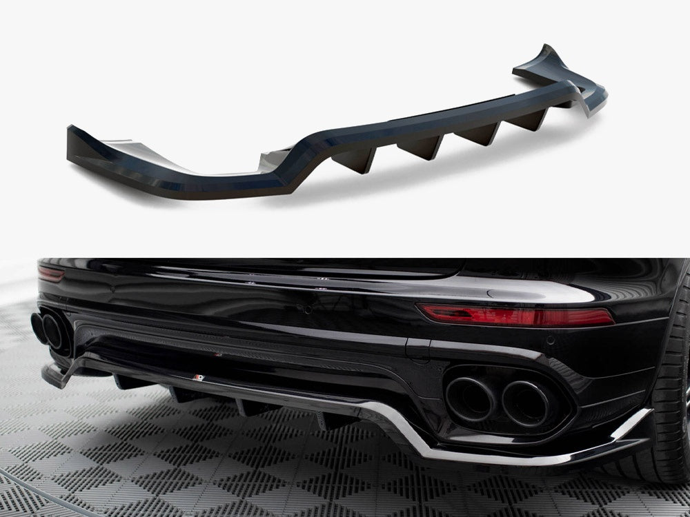 Rear Splitter (Vertical Bars) compatible with Porsche Cayenne Mk2 Facelift
