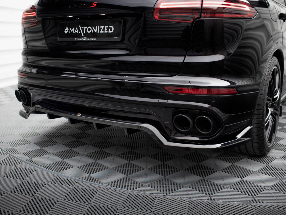Rear Splitter (Vertical Bars) compatible with Porsche Cayenne Mk2 Facelift