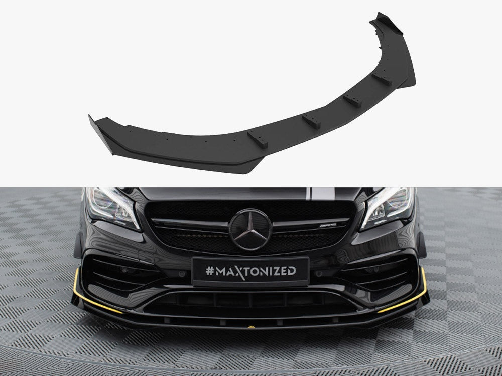 Street PRO Front Splitter + Flaps compatible with Mercedes-AMG CLA 45 Aero C117 Facelift