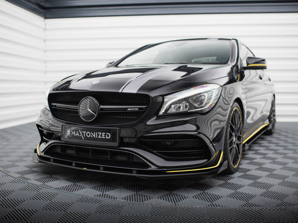 Street PRO Front Splitter + Flaps compatible with Mercedes-AMG CLA 45 Aero C117 Facelift