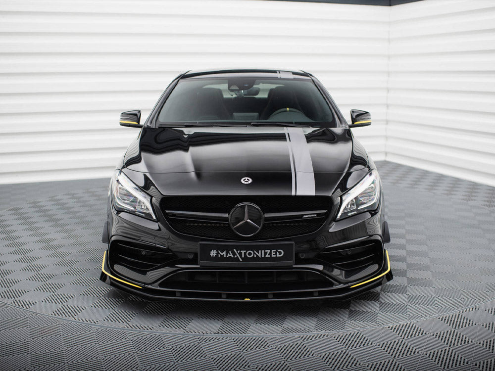 Street PRO Front Splitter + Flaps compatible with Mercedes-AMG CLA 45 Aero C117 Facelift