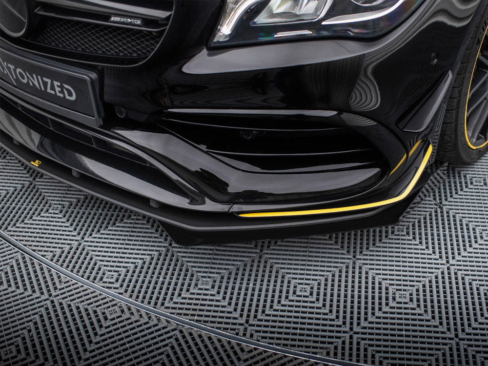 Street PRO Front Splitter + Flaps compatible with Mercedes-AMG CLA 45 Aero C117 Facelift