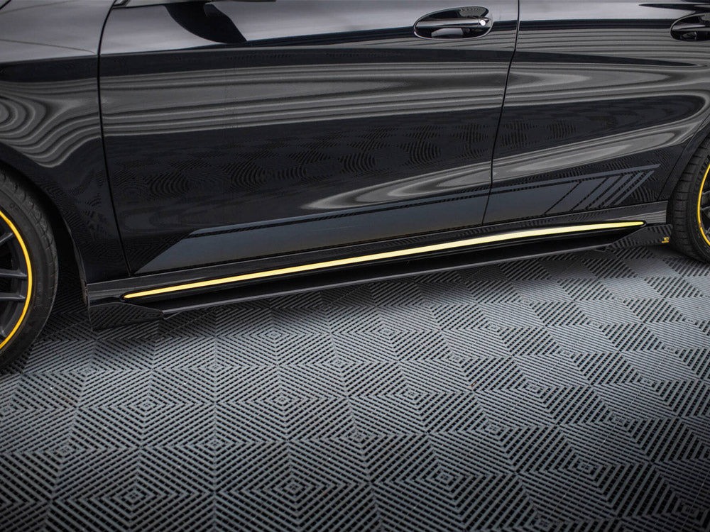 Street PRO Side Skirts Diffusers + Flaps compatible with Mercedes-AMG CLA 45 C117 Facelift