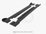 Street PRO Side Skirts Diffusers + Flaps compatible with Mercedes-AMG CLA 45 C117 Facelift