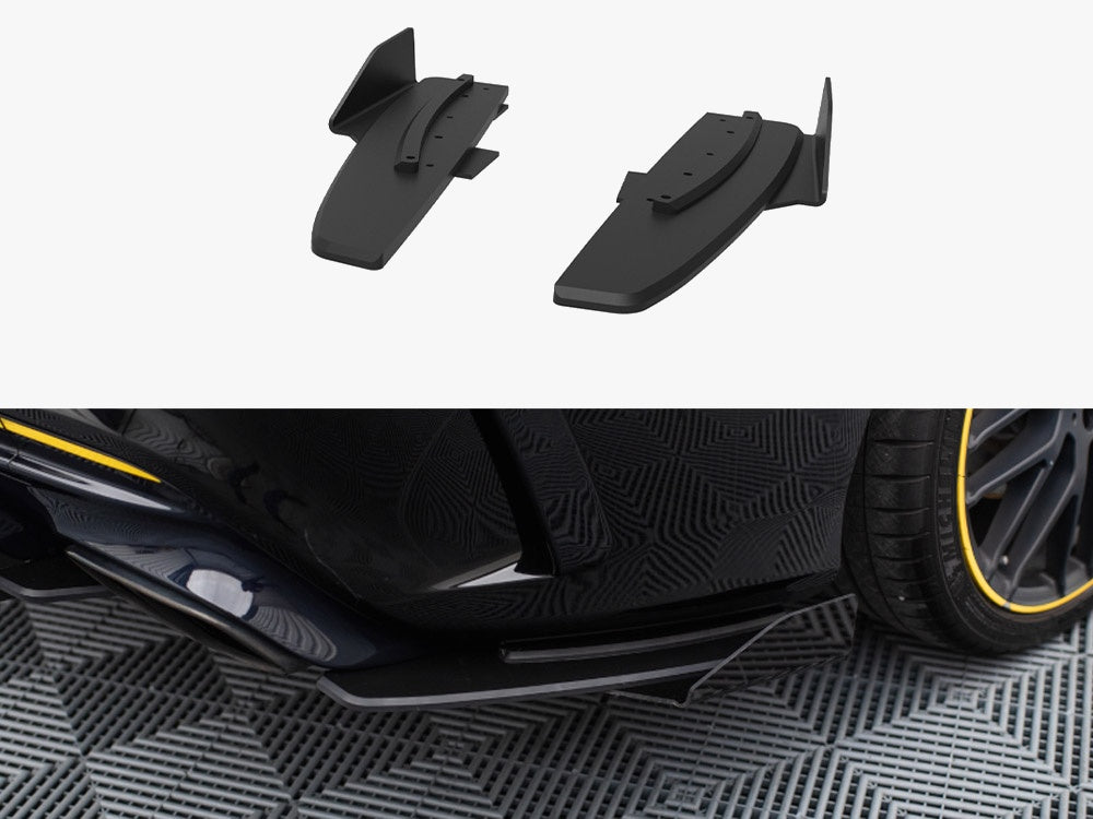 Street Pro Rear Side Splitters + Flaps compatible with Mercedes-AMG CLA 45 C117 Facelift