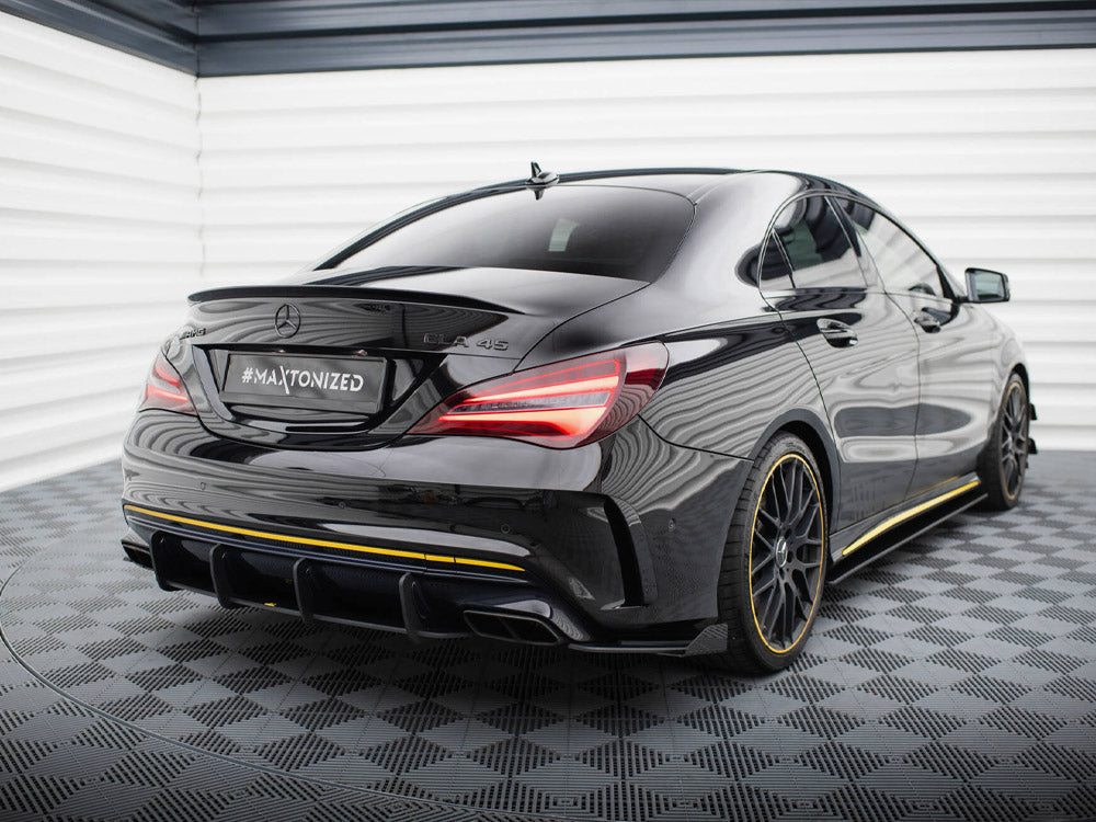 Street Pro Rear Side Splitters + Flaps compatible with Mercedes-AMG CLA 45 C117 Facelift