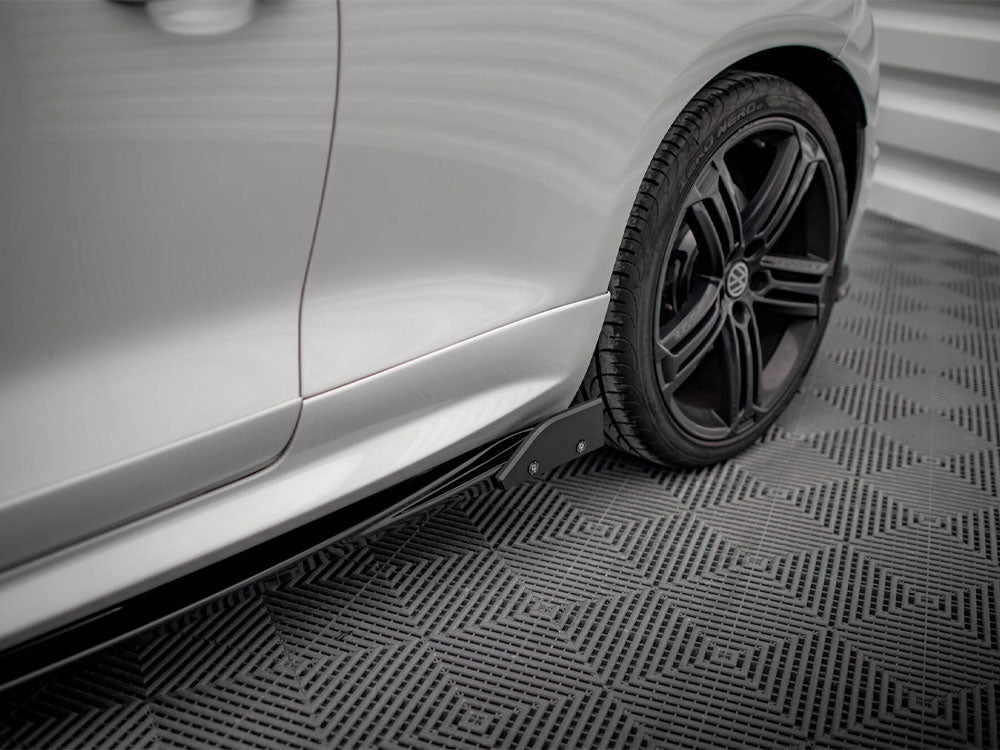 Side Skirts Diffusers V.2 + Flaps compatible with Volkswagen Scirocco R Mk3