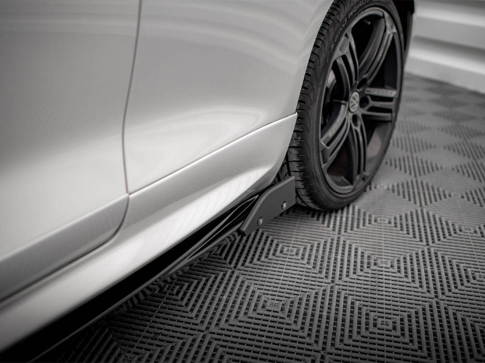 Side Skirts Diffusers V.2 + Flaps compatible with Volkswagen Scirocco R Mk3