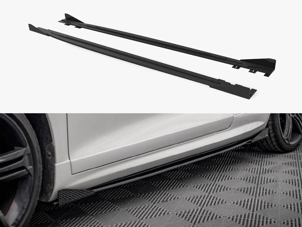 Street PRO Side Skirts Diffusers + Flaps compatible with Volkswagen Scirocco R Mk3