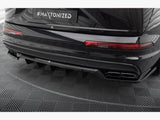 Central Rear Splitter (Vertical Bars) compatible with Audi SQ7 Mk2
