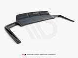 Central Rear Splitter (Vertical Bars) compatible with Audi SQ7 Mk2