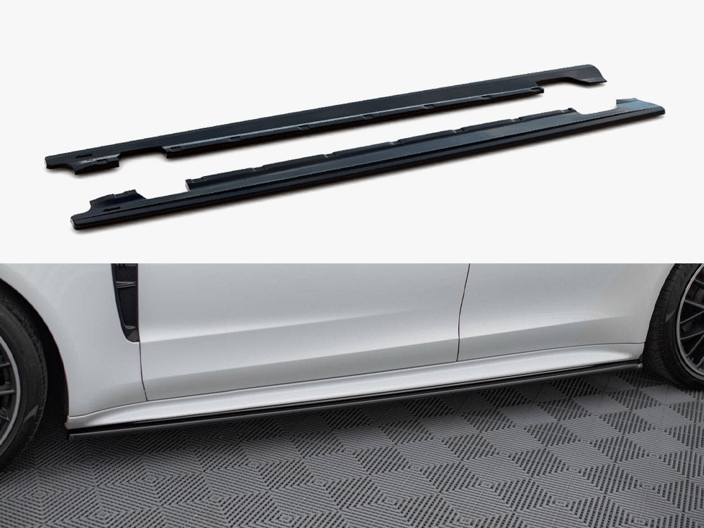Side Skirts Diffusers compatible with Porsche Panamera GTS 971 - Textured