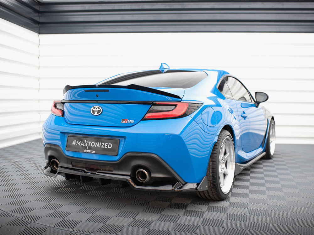Central Rear Splitter (Vertical Bars) V.1 + Flaps compatible with Toyota GR86 Mk1