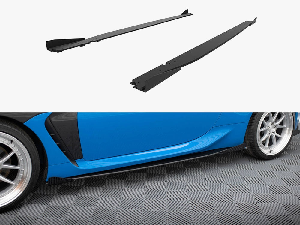 Street PRO Side Skirts Diffusers V.1 + Flaps compatible with Toyota GR86 Mk1