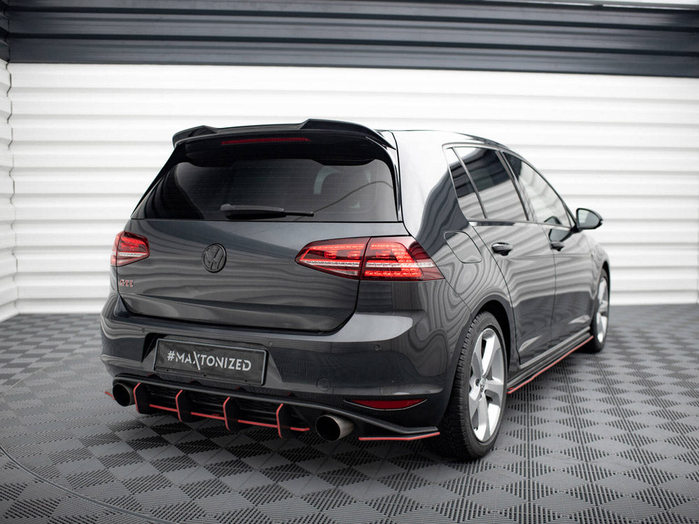 Spoiler CAP 3D compatible with Volkswagen Golf R / R-Line / GTI / GTD Mk7 / Mk7 Facelift