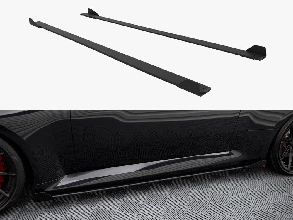 Street PRO Side Skirts Diffusers V.1 + Flaps compatible with BMW M2 G87