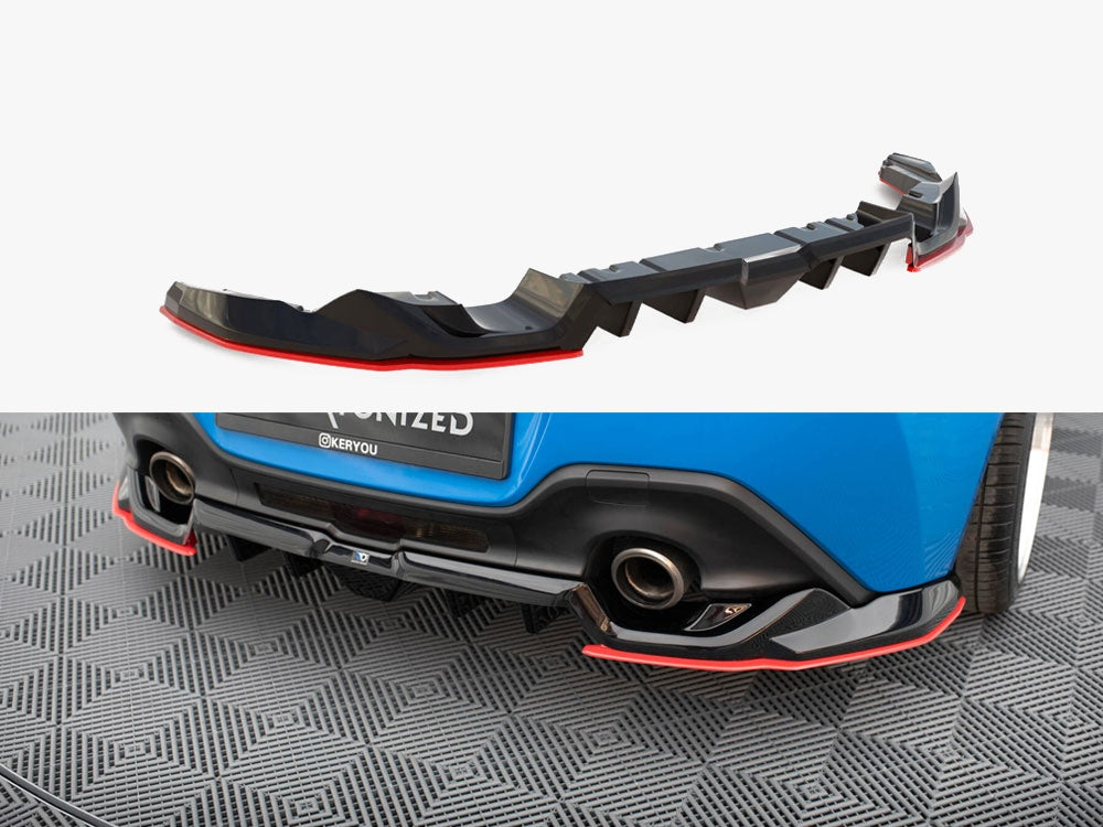 Central Rear Splitter (Vertical Bars) V.2 compatible with Toyota GR86 Mk1