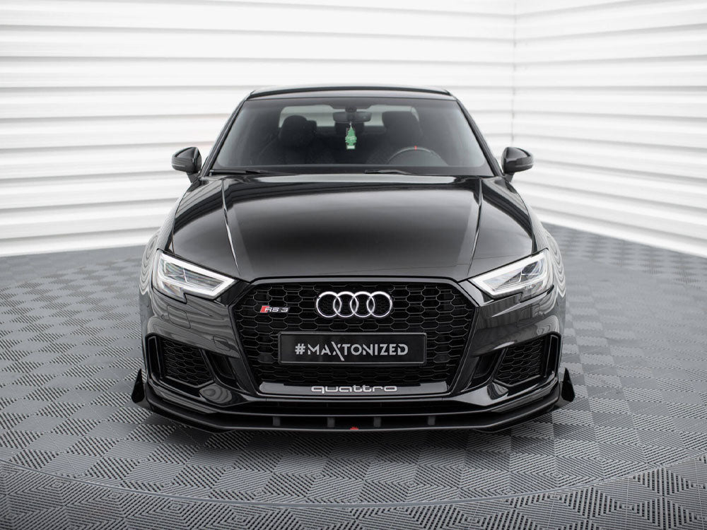 Street PRO Front Splitter V.1 + Flaps compatible with Audi RS 3 Sedan 8V Facelift