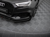 Street PRO Front Splitter V.1 + Flaps compatible with Audi RS 3 Sedan 8V Facelift