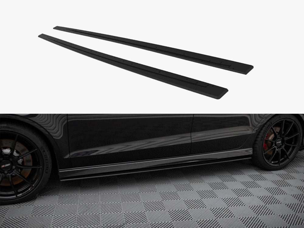 Street PRO Side Skirts Diffusers compatible with Audi RS 3 Sedan 8V Facelift