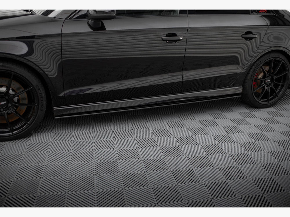 Street PRO Side Skirts Diffusers compatible with Audi RS 3 Sedan 8V Facelift