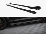 Street PRO Side Skirts Diffusers V.1 + Flaps compatible with Audi RS 3 Sedan 8V Facelift
