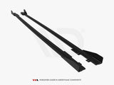 Street PRO Side Skirts Diffusers V.1 + Flaps compatible with Audi RS 3 Sedan 8V Facelift
