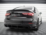 Street Pro Rear Side Splitters + Flaps compatible with Audi RS 3 Sedan 8V Facelift