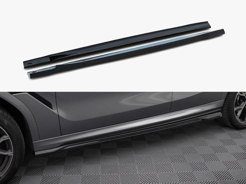 Side Skirts Diffusers V.1 compatible with BMW X6 M-Pack G06 Facelift