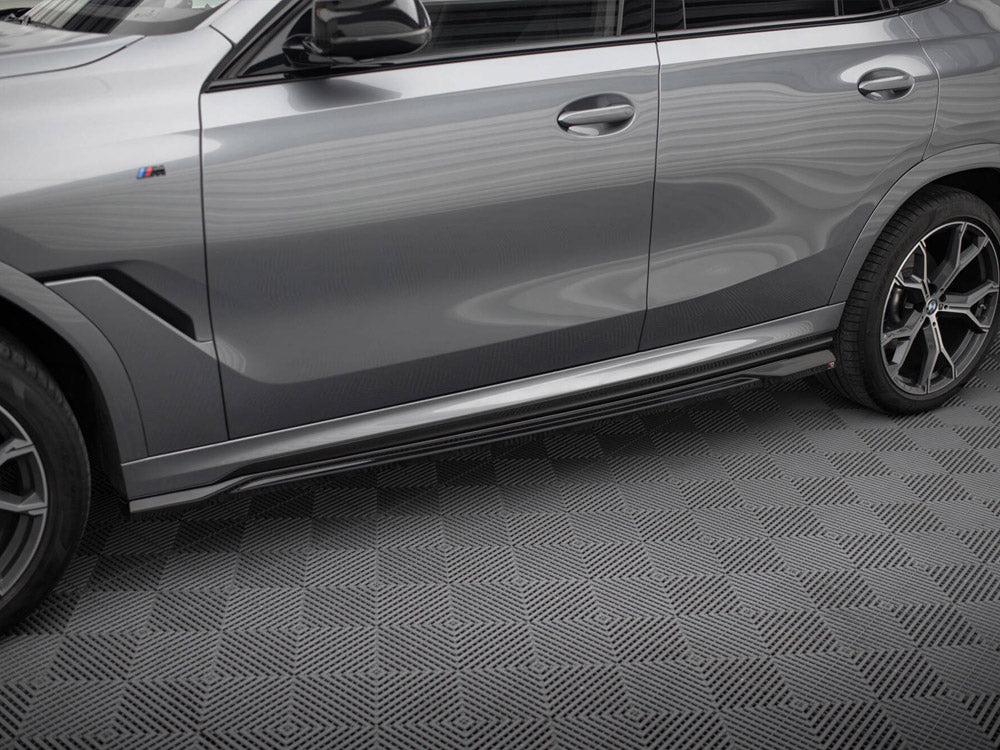 Side Skirts Diffusers V.1 compatible with BMW X6 M-Pack G06 Facelift