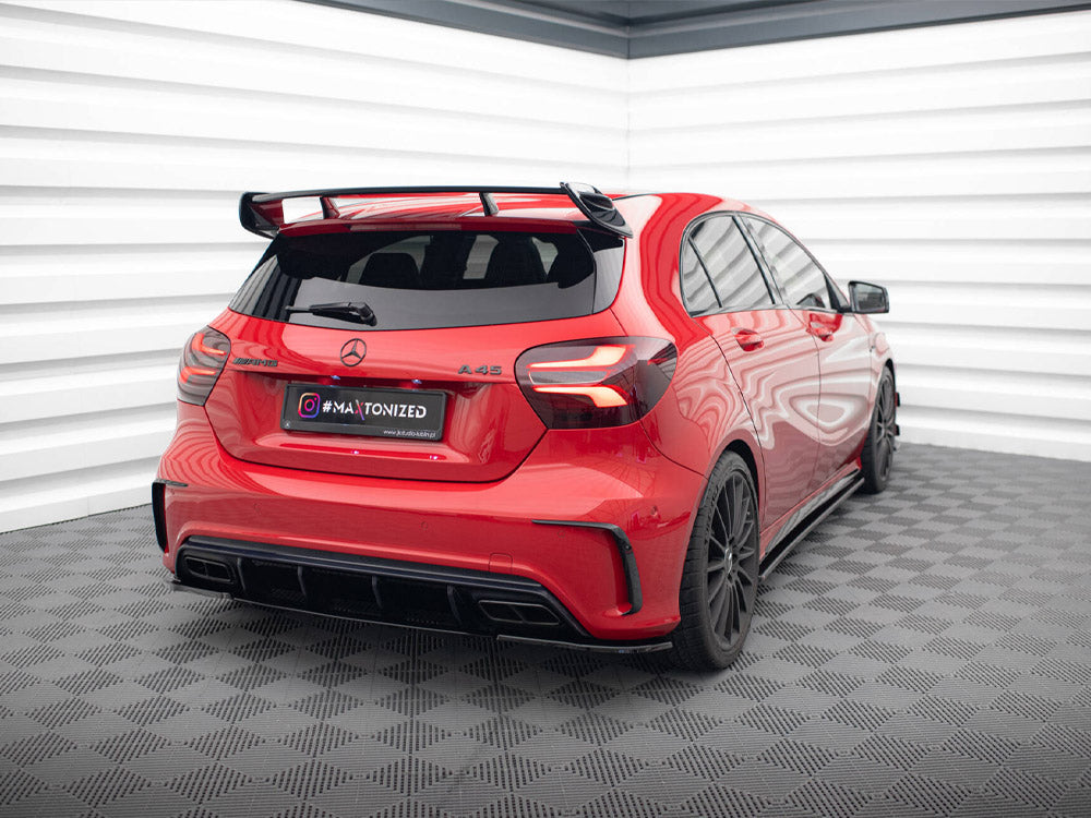 Spoiler Side Extensions compatible with Mercedes A W176 AMG Facelift - Carbon Look