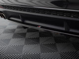 Central Rear Splitter (Vertical Bars) compatible with Audi S4 B9 Facelift