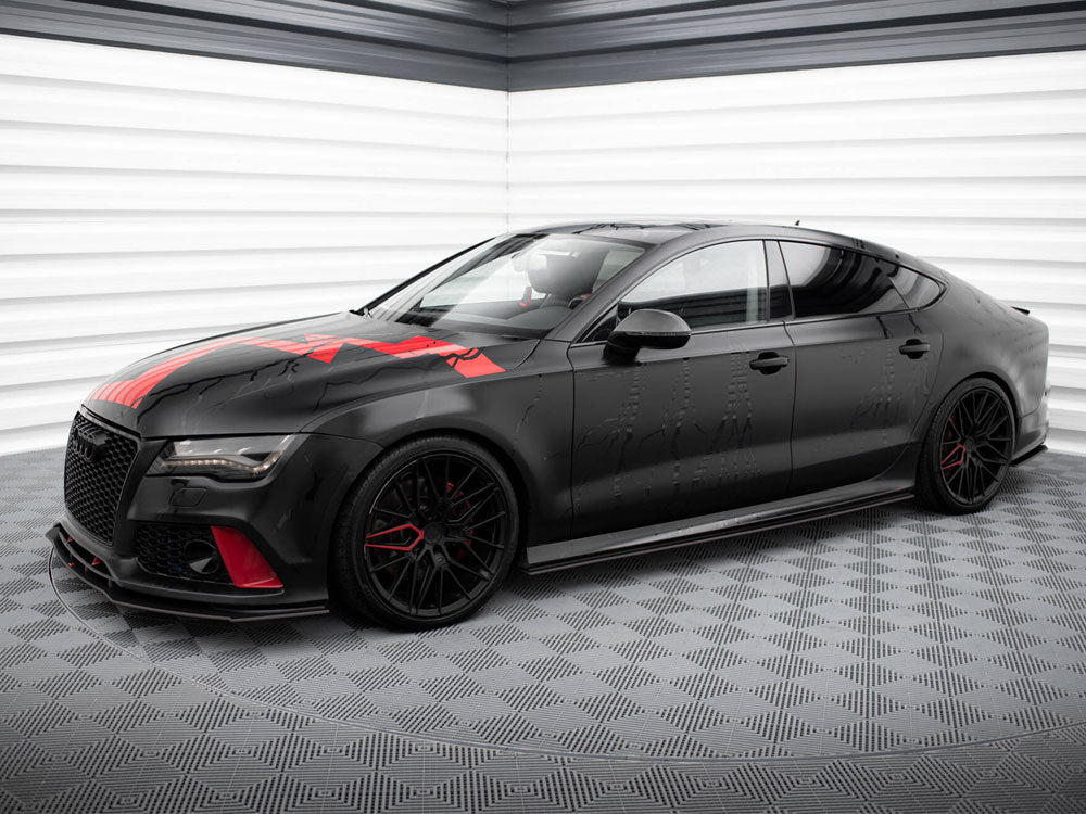 Street PRO Front Splitter compatible with Audi A7 RS 7 Look C7
