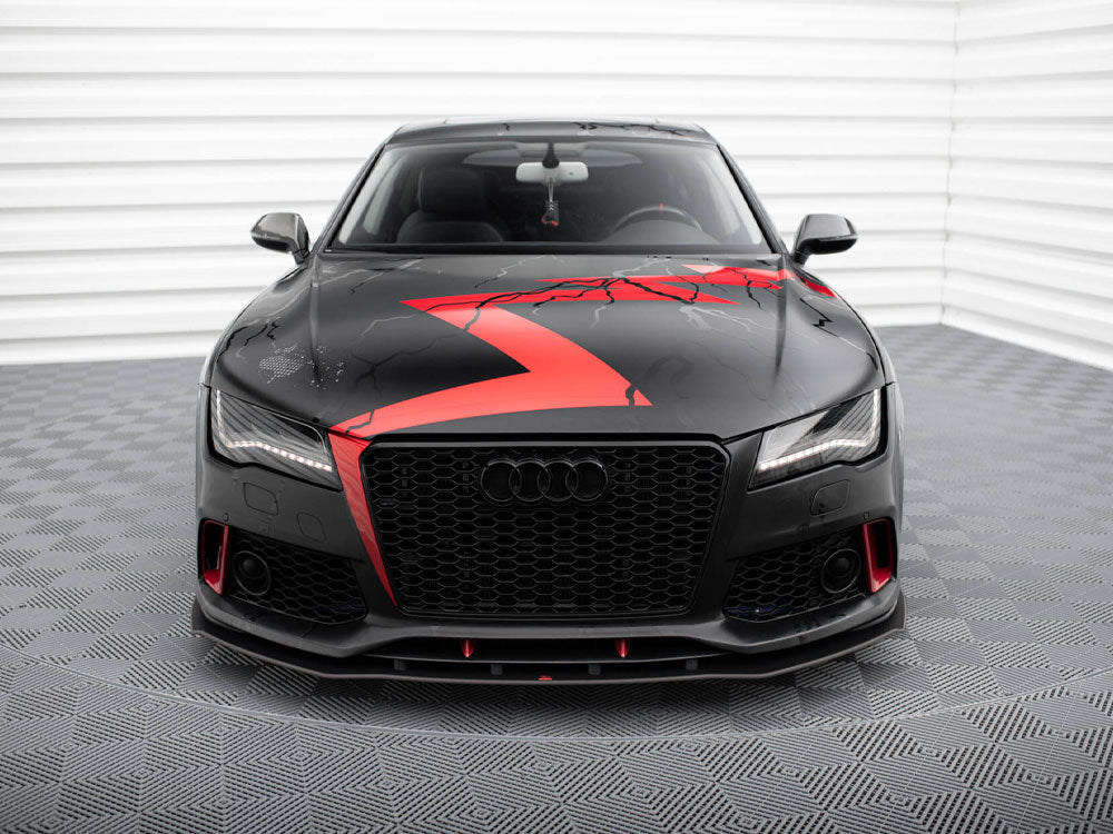 Street PRO Front Splitter compatible with Audi A7 RS 7 Look C7