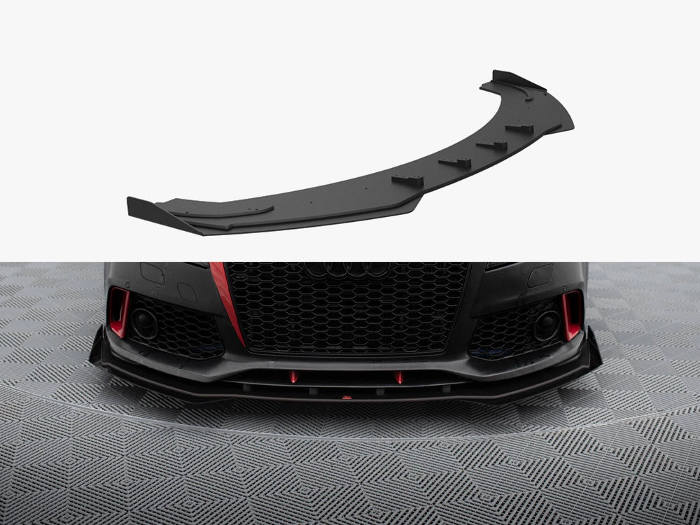Street PRO Front Splitter + Flaps compatible with Audi A7 RS 7 Look C7