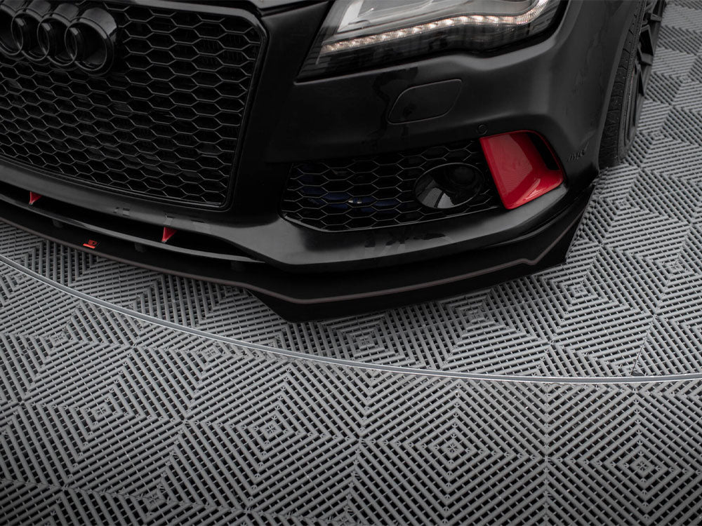 Street PRO Front Splitter + Flaps compatible with Audi A7 RS 7 Look C7