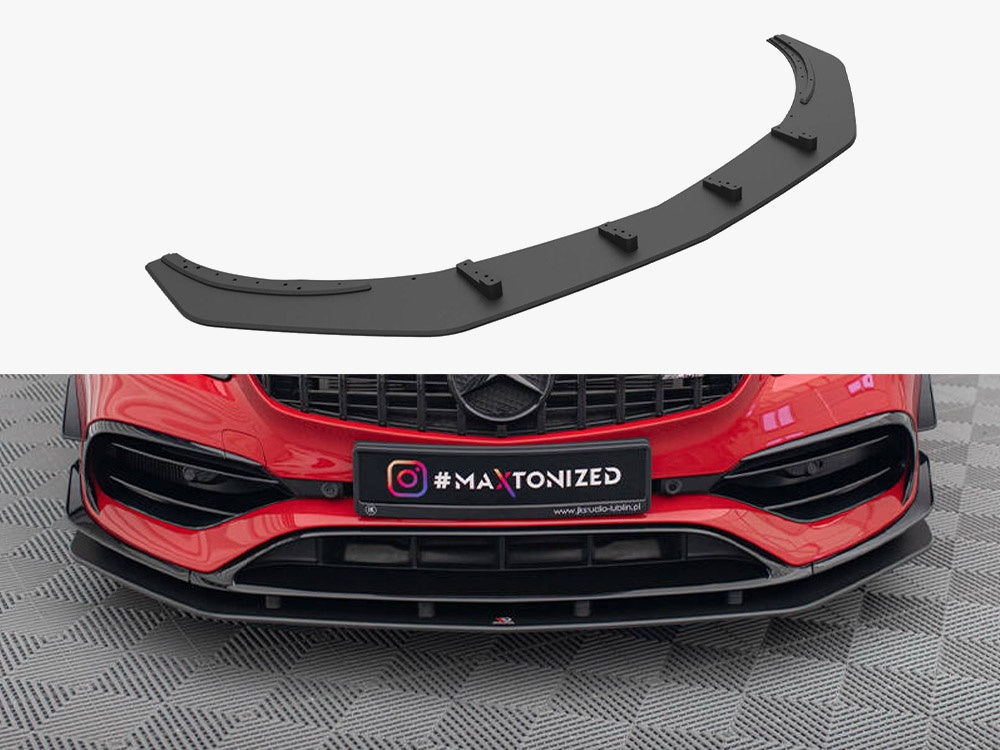 Street PRO Front Splitter compatible with Mercedes-Benz A 45 AMG Aero W176 Facelift