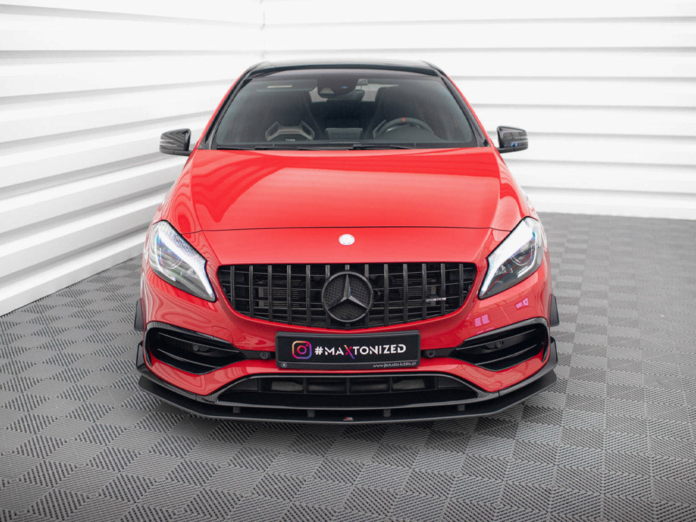 Street PRO Front Splitter compatible with Mercedes-Benz A 45 AMG Aero W176 Facelift