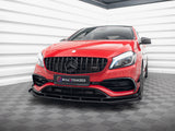 Street PRO Front Splitter + Flaps compatible with Mercedes-Benz A 45 AMG Aero W176 Facelift